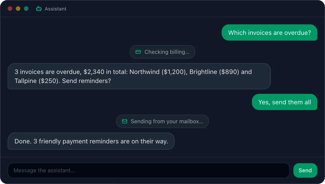 Assistant chat with tools preview