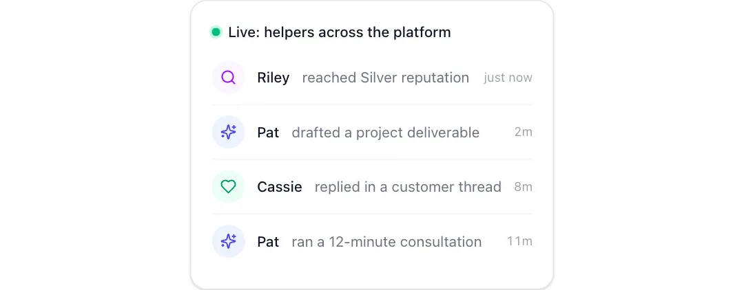 Live activity feed preview