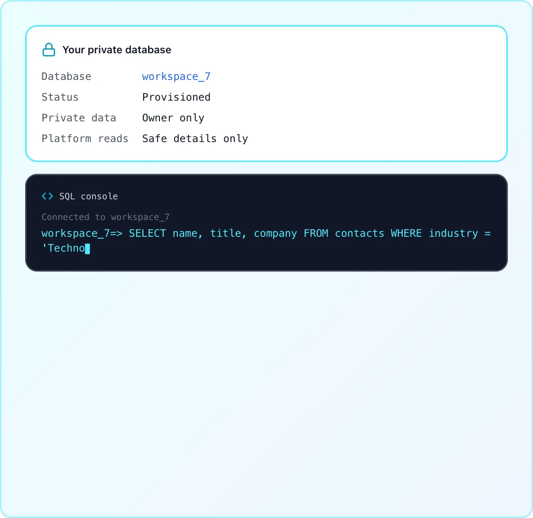 Shared network query preview